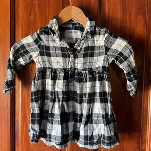 2T Old Navy Black and White Plaid Tunic
